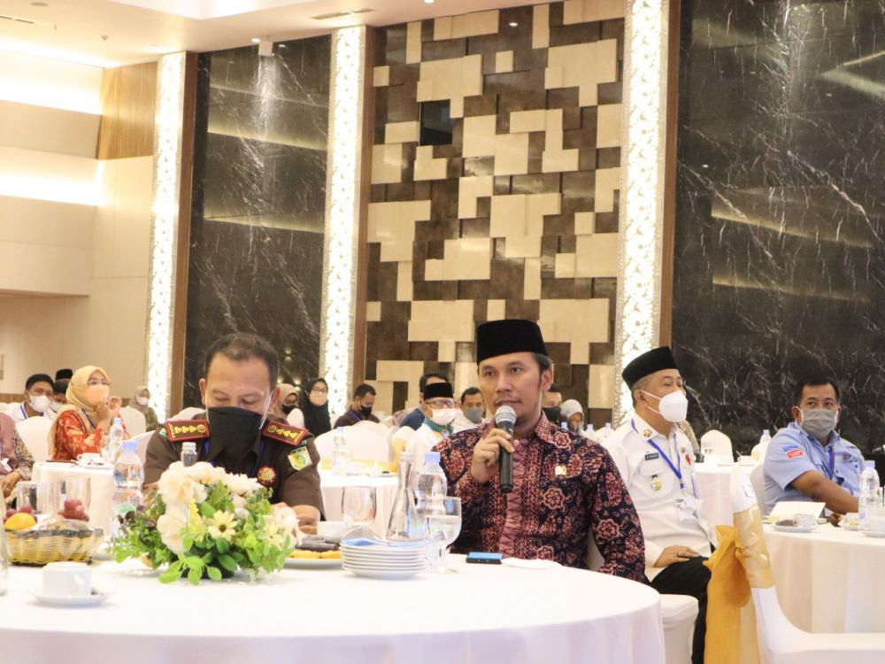 Edi Purwanto menghadiri Musyawarah Perencanaan Pembangunan Rencana Kerja Pemerintah Daerah (Musrenbang RKPD) Kota Jambi tahun 2023 di Hotel BW Luxury, Thehok, Kota Jambi, Rabu (23/3/2022). 