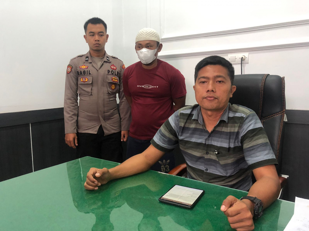 Ayah sambung korban berhasil di tangkap oleh pihak kepolisian Batanghari 