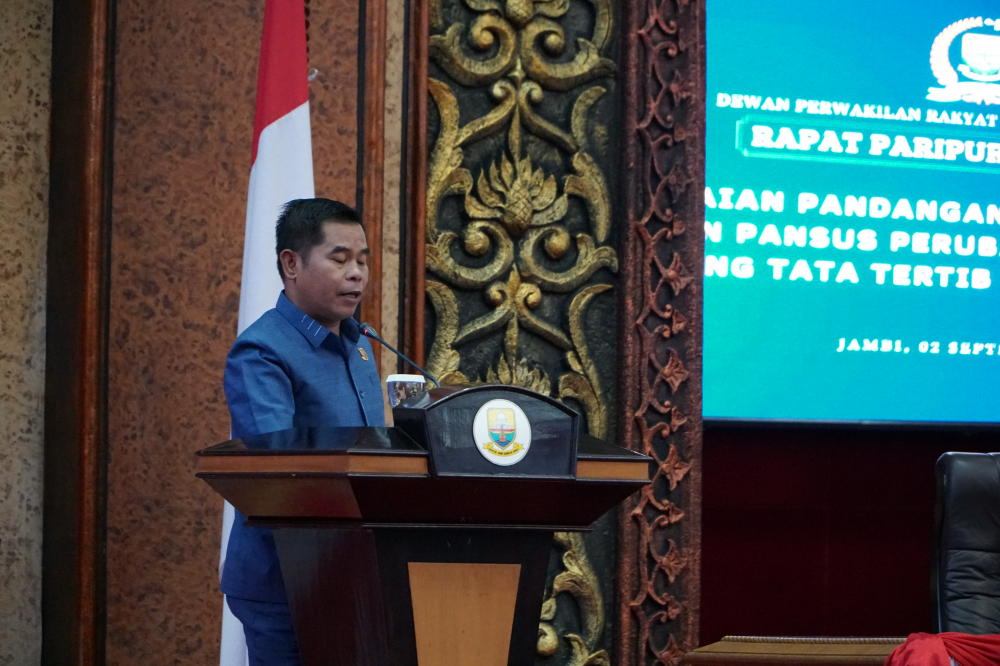 Juru bicara fraksi PAN DPRD Provinsi Jambi, Fadli Sudria 