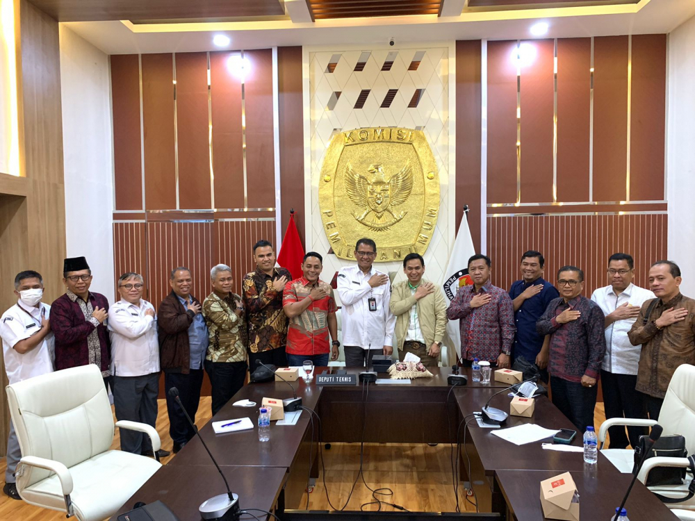 Anggota Komisi I DPRD Provinsi Jambi melaksanakan konsultasi ke Komisi Pemilihan Umum (KPU) Republik Indonesia di Jakarta, Selasa (21/3/2023).