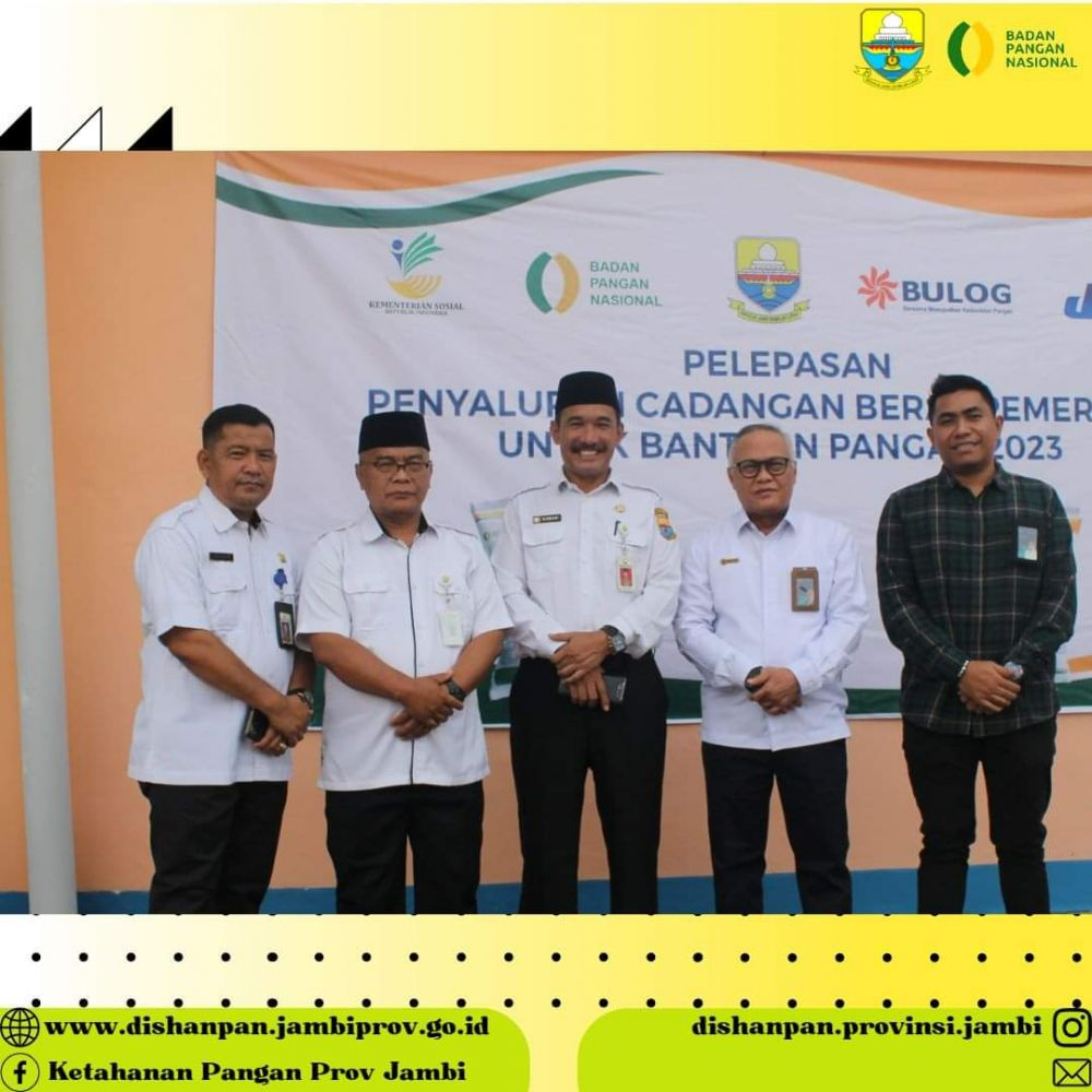 Penyaluran Cadangan Beras Pemerintah Provinsi Jambi resmi diluncurkan kepada masyarakat, Rabu (5/4/23)