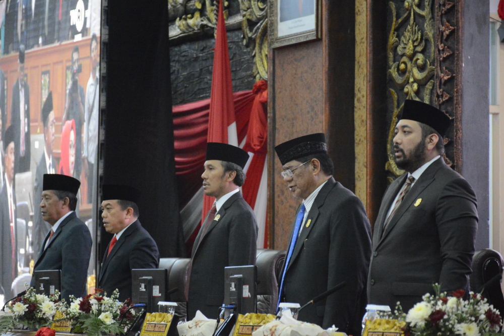 Sidang paripurna mendengarkan pidato kenegaraan oleh Presiden RI, di gedung DPRD Provinsi Jambi, Rabu (16/8)