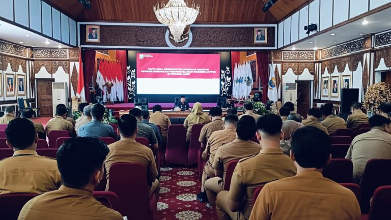 Al Haris didampingi Sekda Sudirman memimpin rapat persiapan Rakor APPSI dan STQH, Selasa (10/10)