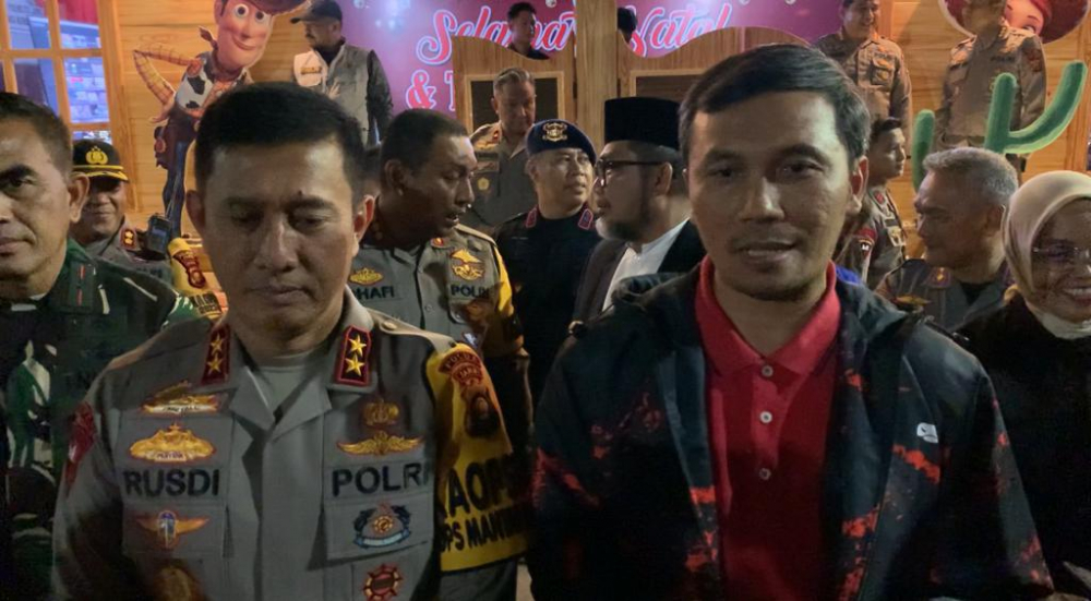 Pemantauan pengamanan malam pergantian tahun 2024 bersama dengan Kapolda Jambi, Irjen Pol Rusdi Hartono, Minggu (31/12).