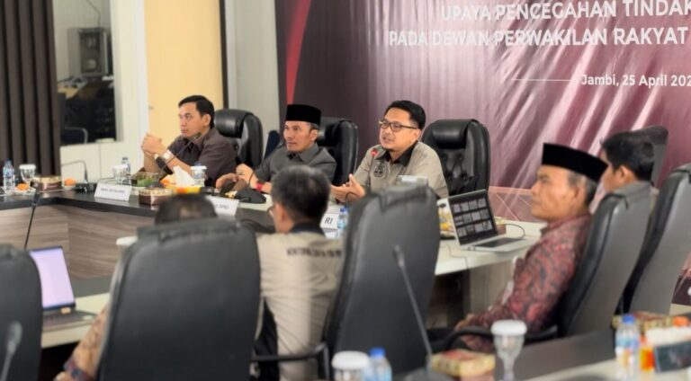Sosialisasi upaya pencegahan tindak pidana korupsi di DPRD Provinsi Jambi, Kamis (25/4)