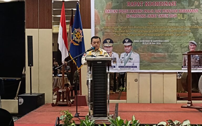 Buka Rakor Satpol PP dan Damkar se Provinsi Jambi 2024.