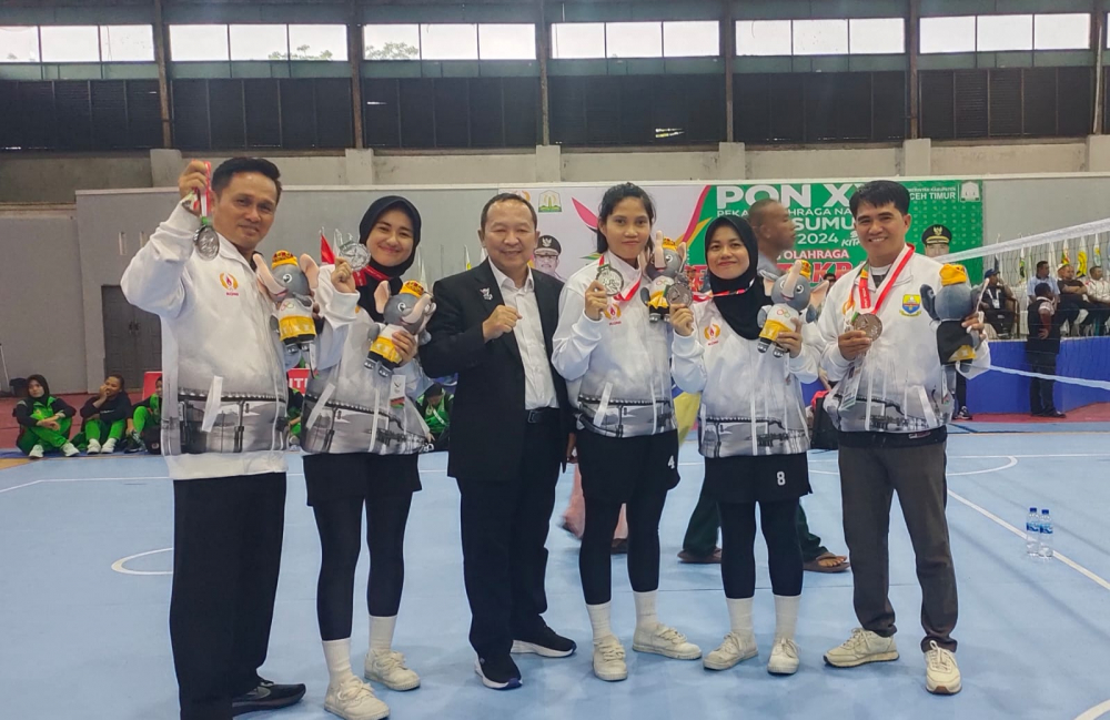 Atlet Takraw Putri Jambi Raih Medali Perak di PON Aceh-Sumut.