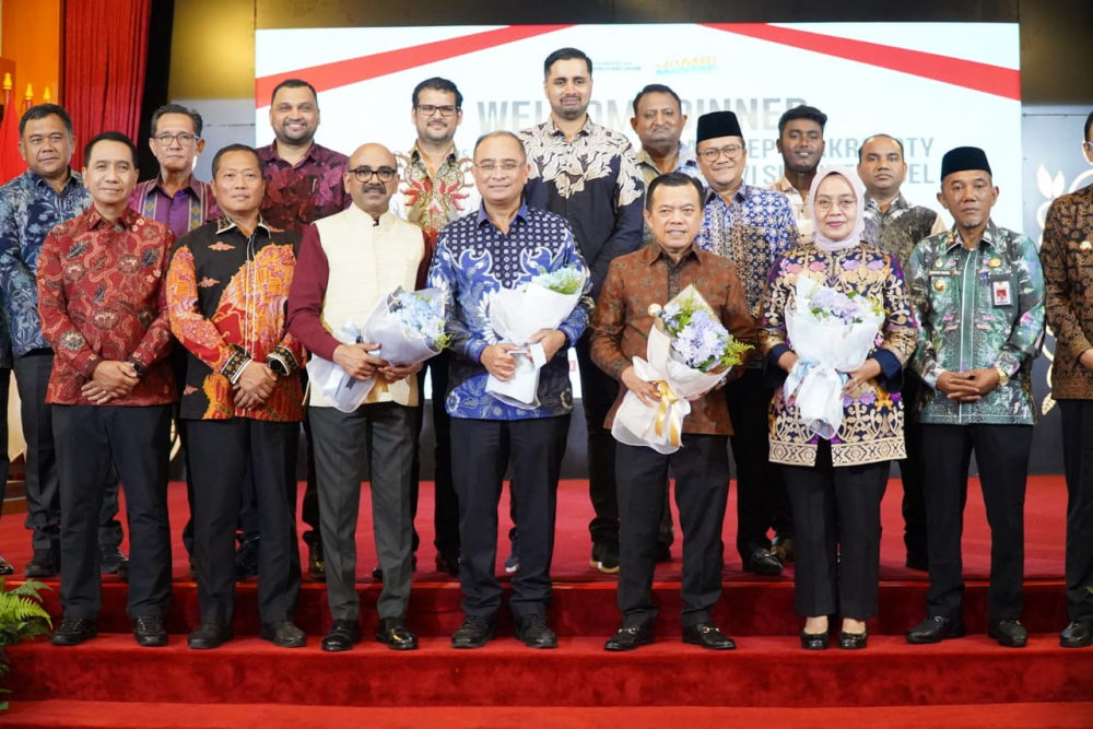 Sambut Dubes India, Gubernur Al Haris Buka Peluang Investor India Bangun Perusahaan Hilirisasi Pinang di Jambi. Foto dok Kominfo Prov Jambi