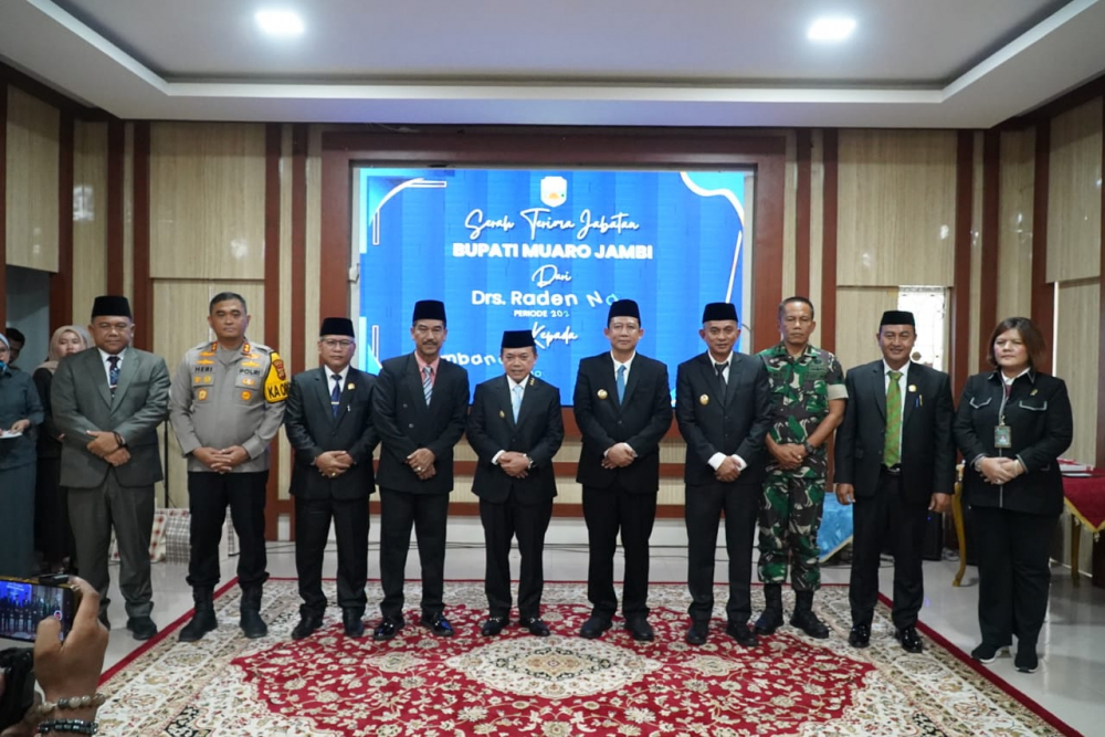 Al Haris Hadiri Sertijab Bupati dan Wakil Bupati Muaro Jambi BBS dan Junaidi Mahir. Foto dok Kominfo Provinsi Jambi