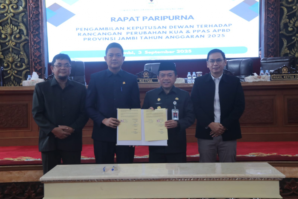 DPRD bersama Gubernur Sepakati Perubahan KUA-PPAS APBD Provinsi Jambi 2025