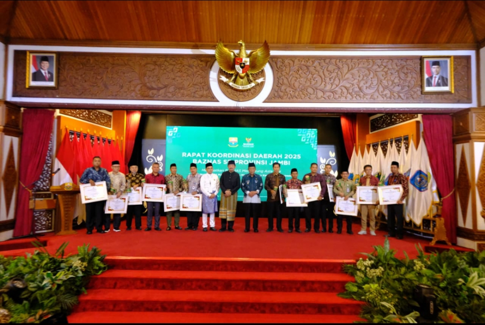 Rakorda Baznas Jambi 2025: Abdullah Sani Tekankan Perkuat Sinergi Pemerintah dan Baznas dalam Pengentasan Kemiskinan. Foto dok Kominfo Provinsi Jambi
