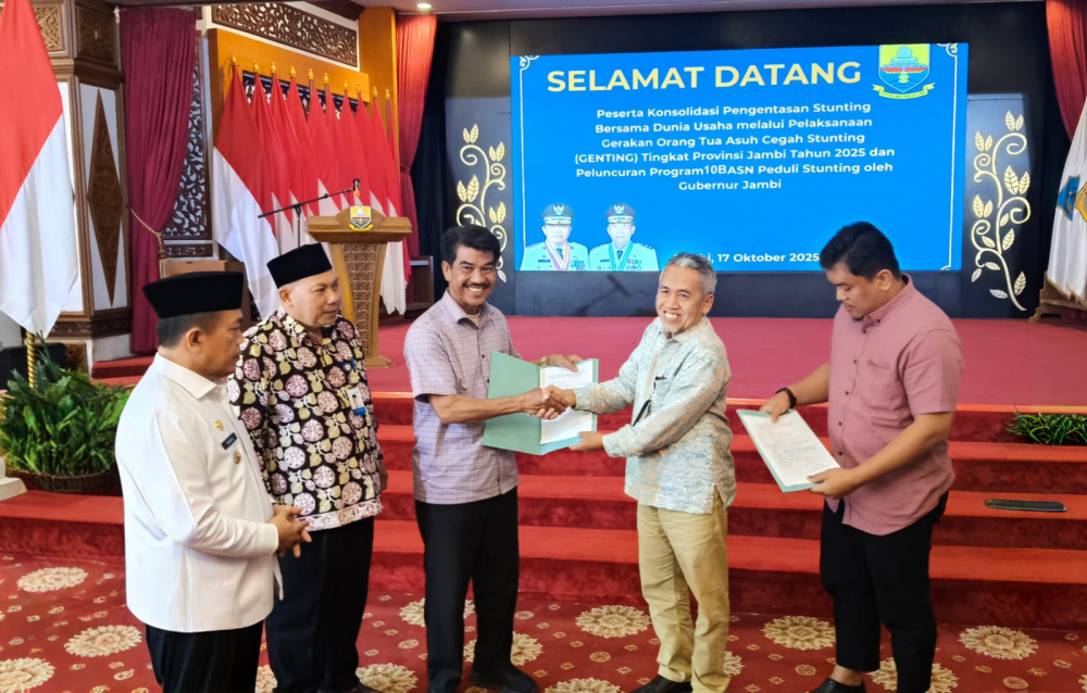 Gubernur Jambi Al Haris ajak dunia usaha ikut program bapak asuh stunting. 